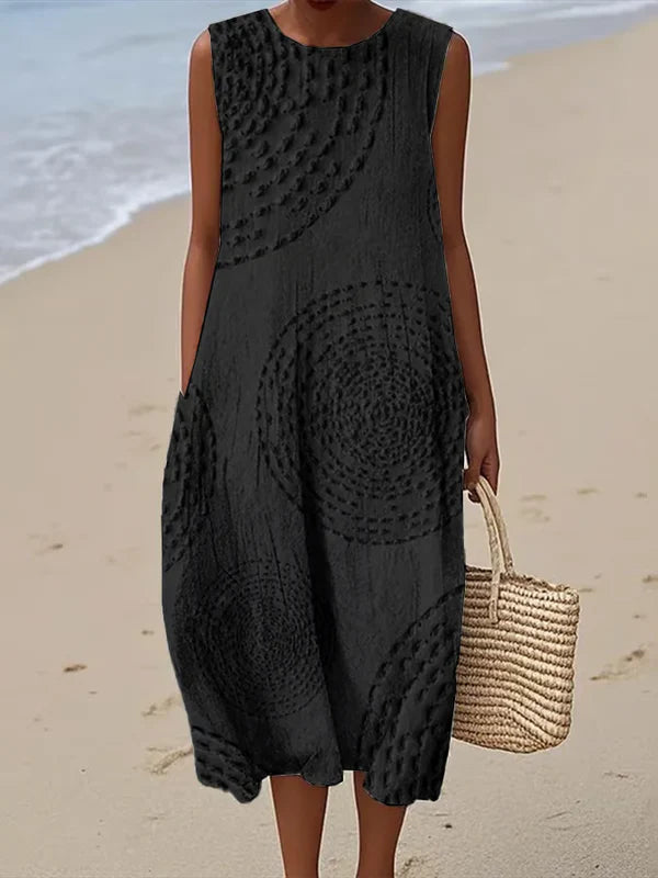 Marina™ | Vestido sin mangas con estampado artistico