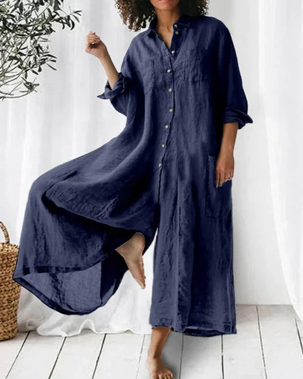 Jana™ Mono camisero ancho de estilo relajado