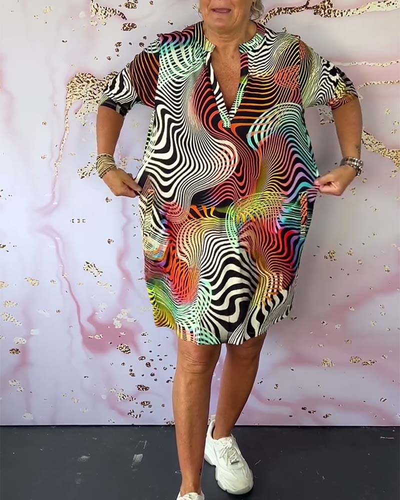 Lucía | Vestido Colorido con Escote en V