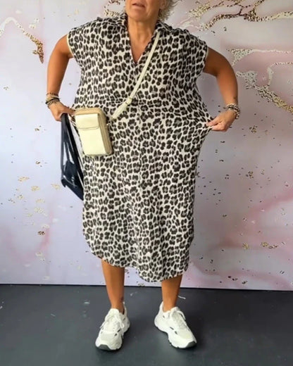 Katia – Vestido suelto con estampado animal print