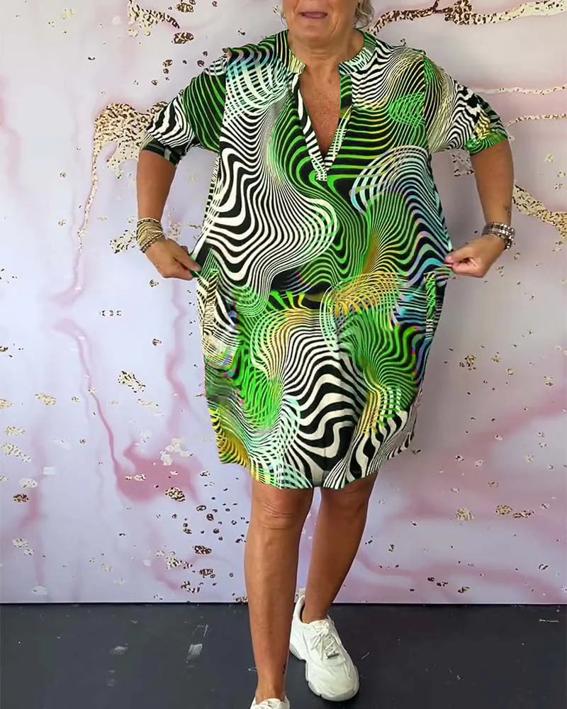 Lucía | Vestido Colorido con Escote en V