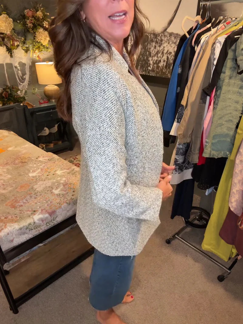 Ada - Chaqueta tipo blazer de punto estructurado