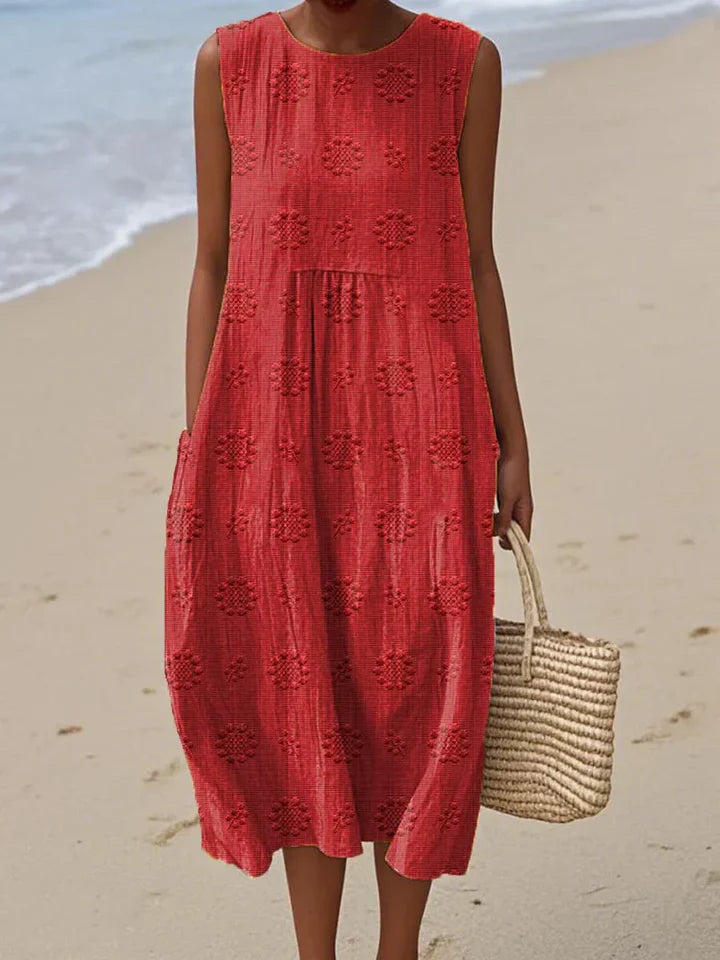 Marina™ | Vestido sin mangas con estampado artistico