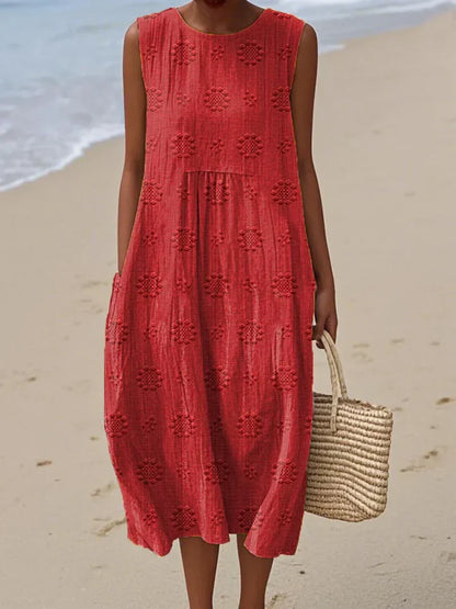 Marina™ | Vestido sin mangas con estampado artistico