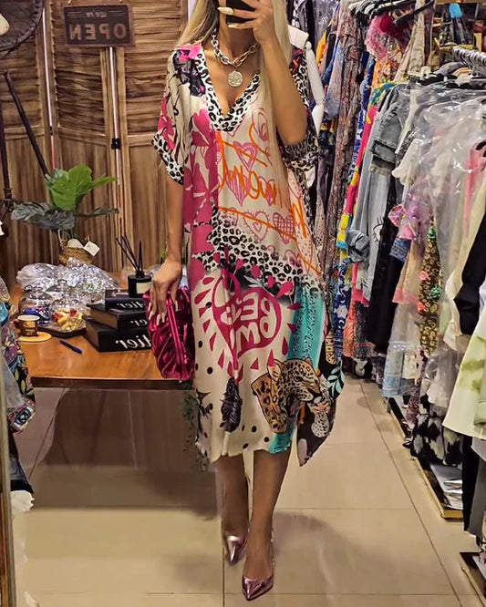 Sabrina - Vestido estampado bohemio y elegante