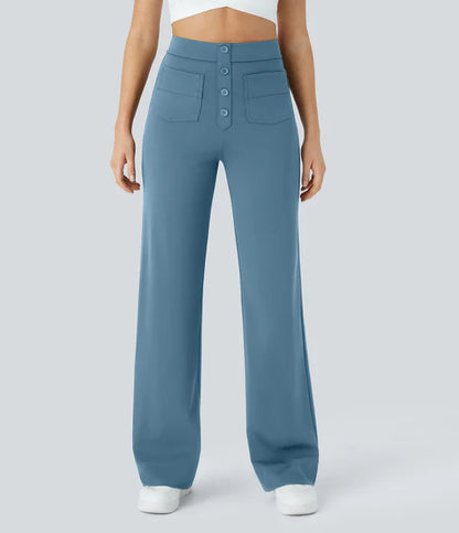 Jade- Pantalones elásticos de cintura alta