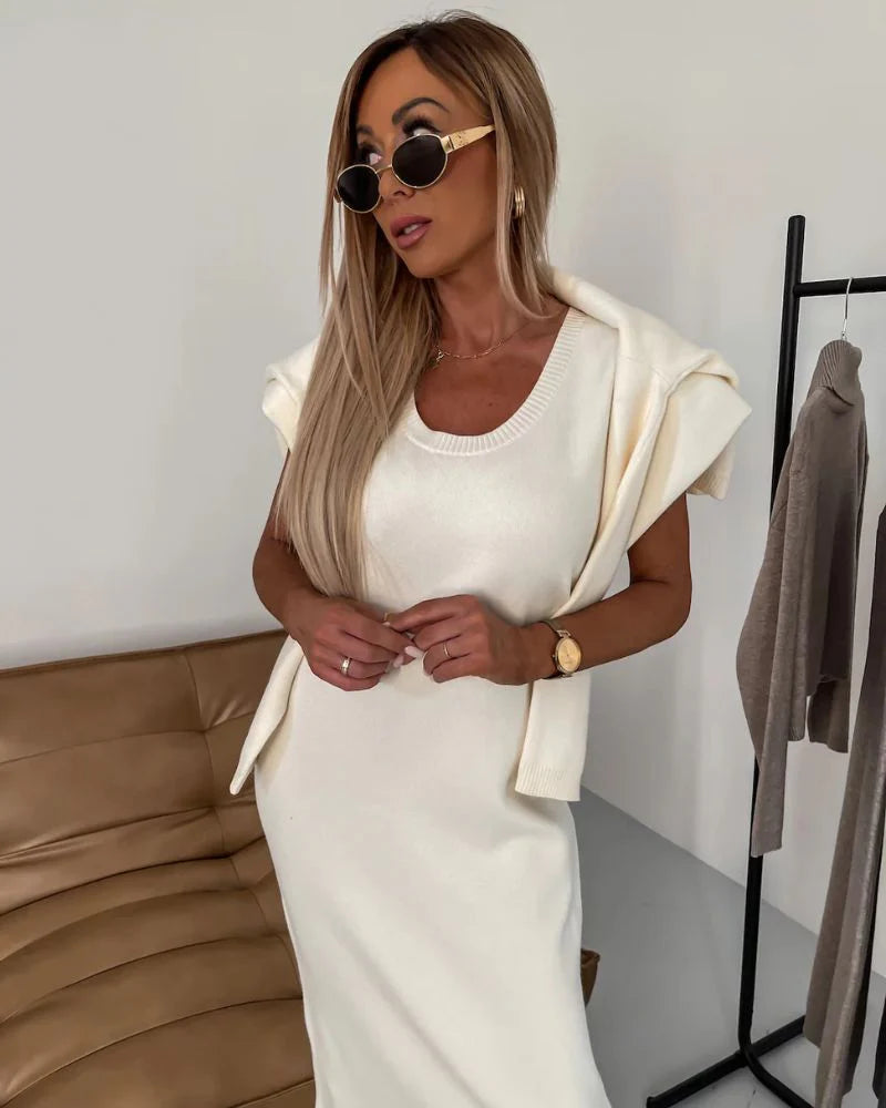 Dilia - Conjunto de punto elegante de dos piezas