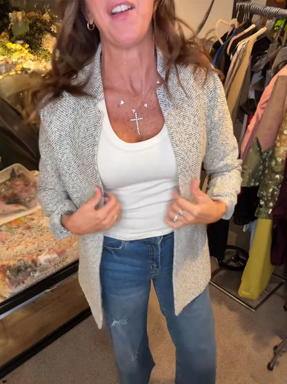 Ada - Chaqueta tipo blazer de punto estructurado