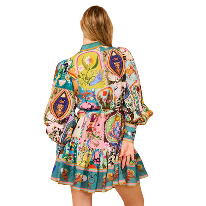 Tulum Graffiti – Vestido corto estampado y colorido