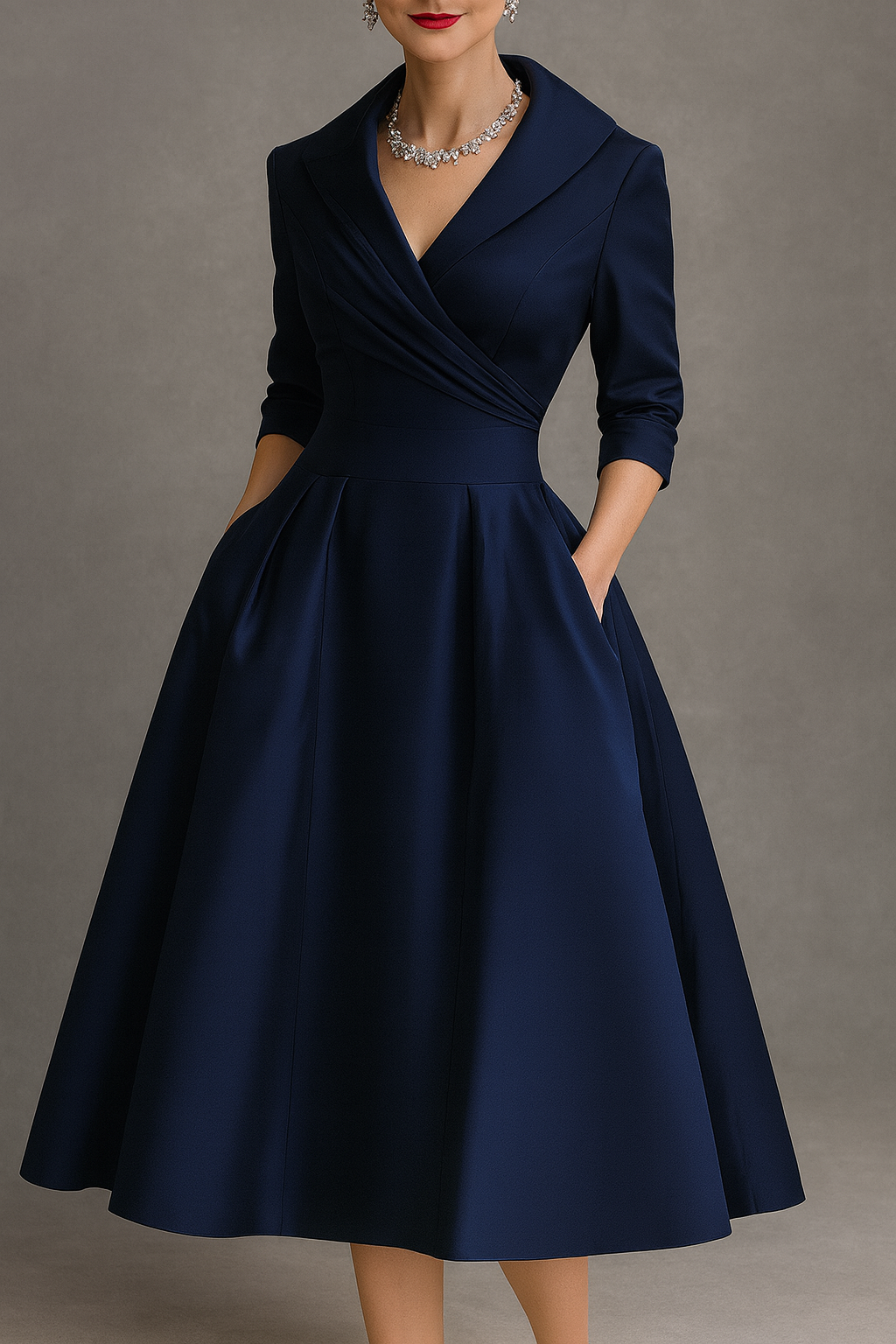 Lina / Vestido midi elegante con estilo vintage