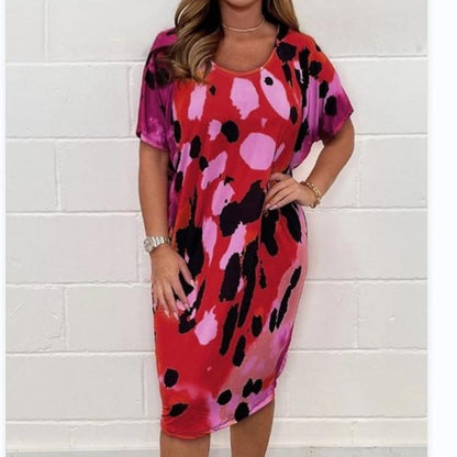 Nuria - Vestido suelto y relajado con estampado de leopardo