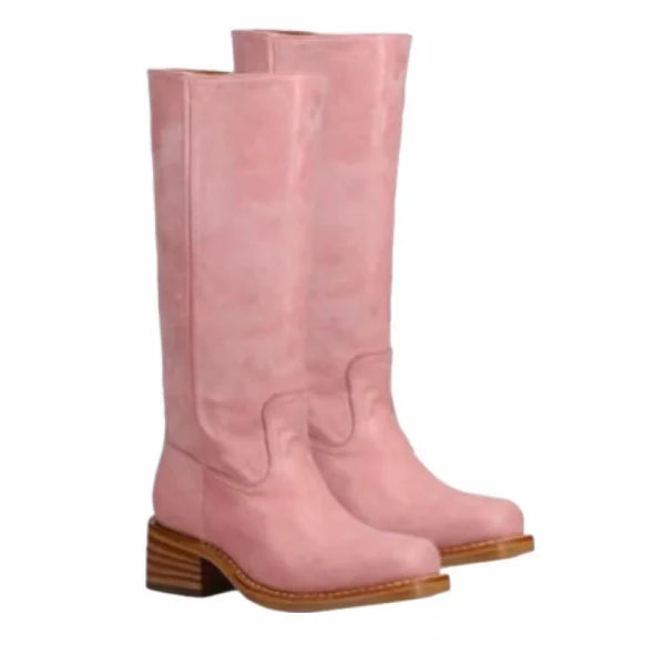 Flora - Botas retro de cuero