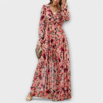 Alba- Vestido elegante con escote en V