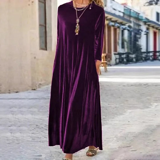 Alicia – Vestido largo de terciopelo