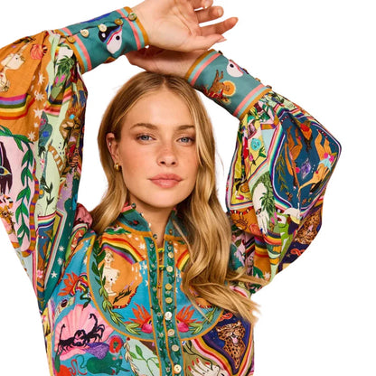 Tulum Graffiti – Vestido corto estampado y colorido