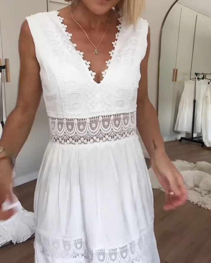 Alicia™ Elegante vestido con cuello en V