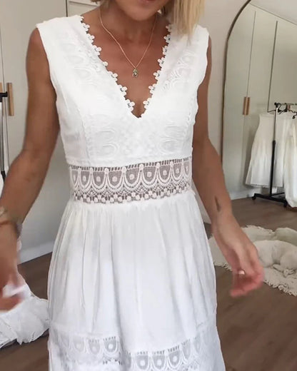 Alicia™ Elegante vestido con cuello en V
