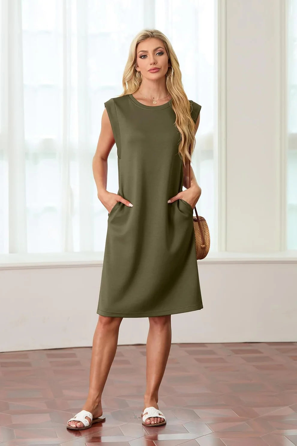 Celia™ Vestido midi elástico antiarrugas