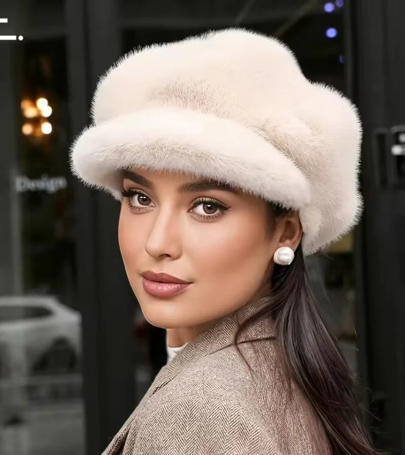 Tallina – Boina de piel sintética efecto visón