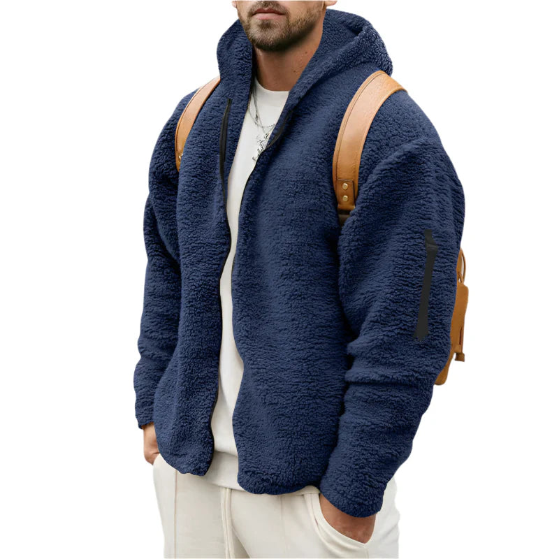 Chaqueta de invierno para hombre con forro de sherpa