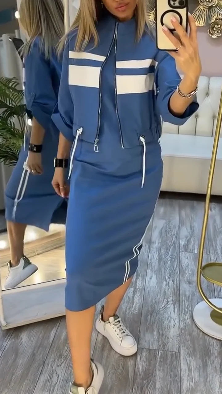 Belinda - Conjunto moderno con bloques de color y líneas elegantes