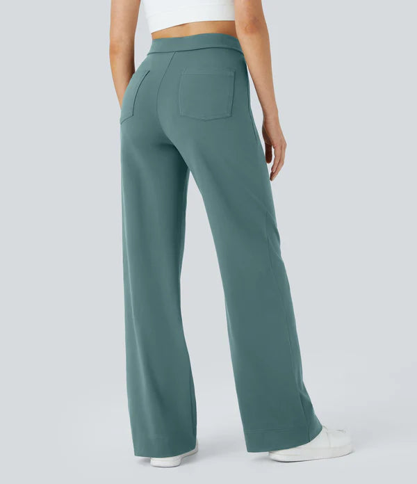 Jade- Pantalones elásticos de cintura alta