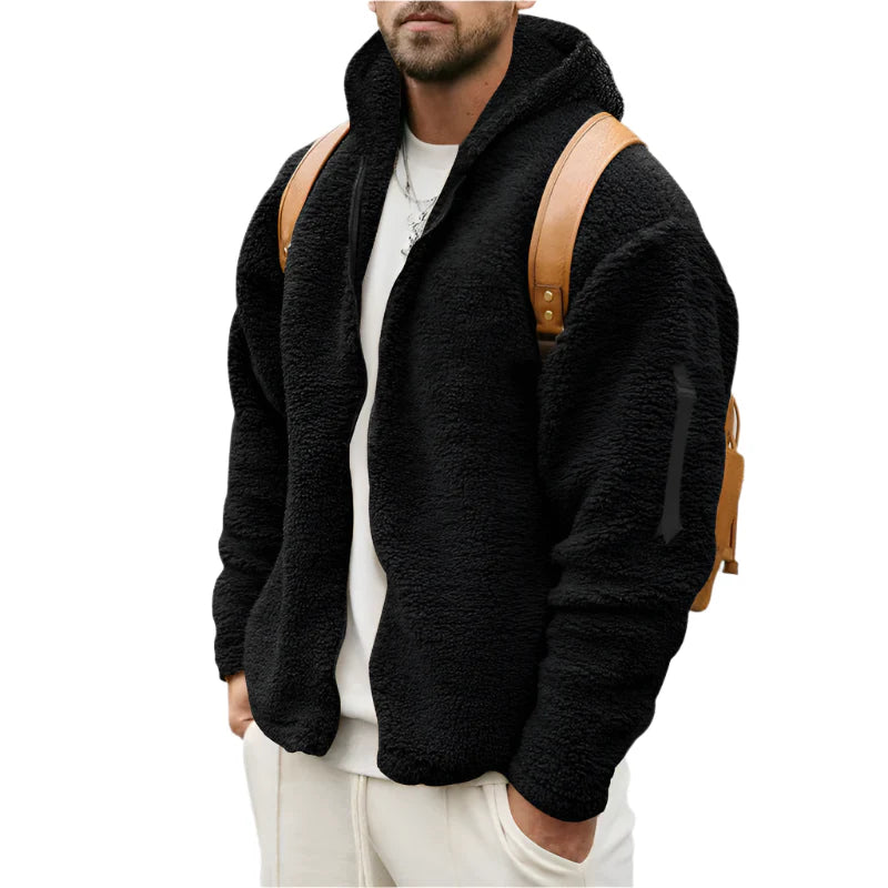 Chaqueta de invierno para hombre con forro de sherpa