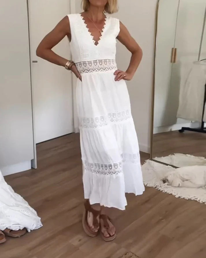 Alicia™ Elegante vestido con cuello en V