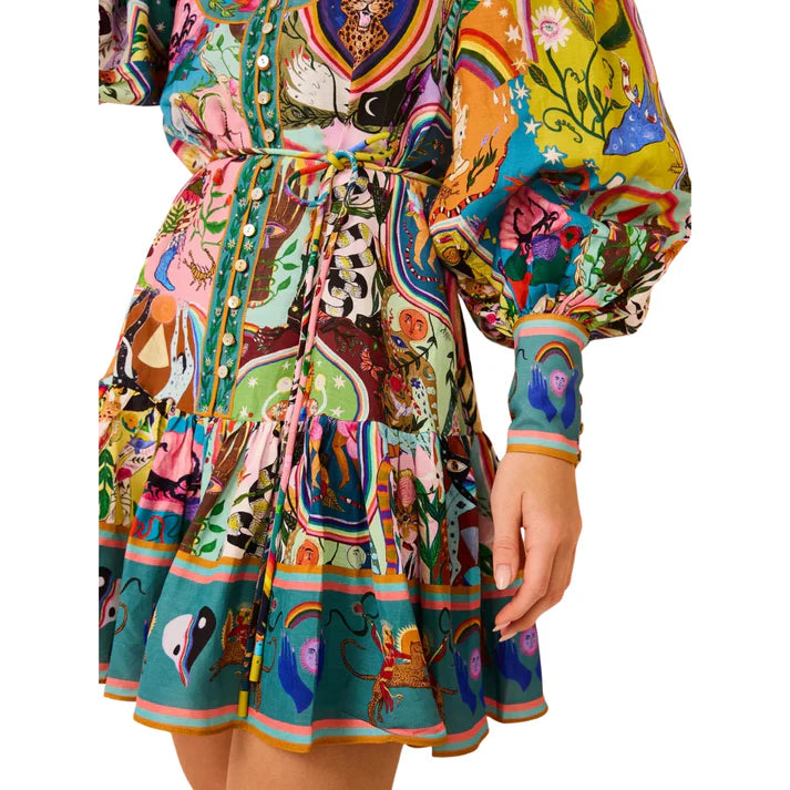 Tulum Graffiti – Vestido corto estampado y colorido