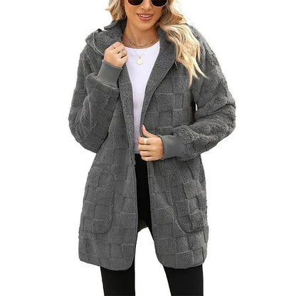 Talia – Chaqueta polar a cuadros