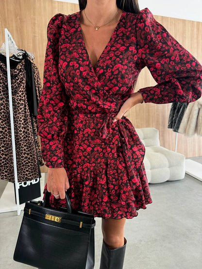 Felicia – Vestido cruzado estampado