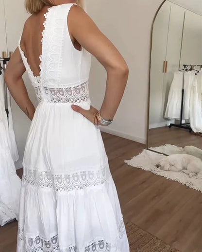 Alicia™ Elegante vestido con cuello en V