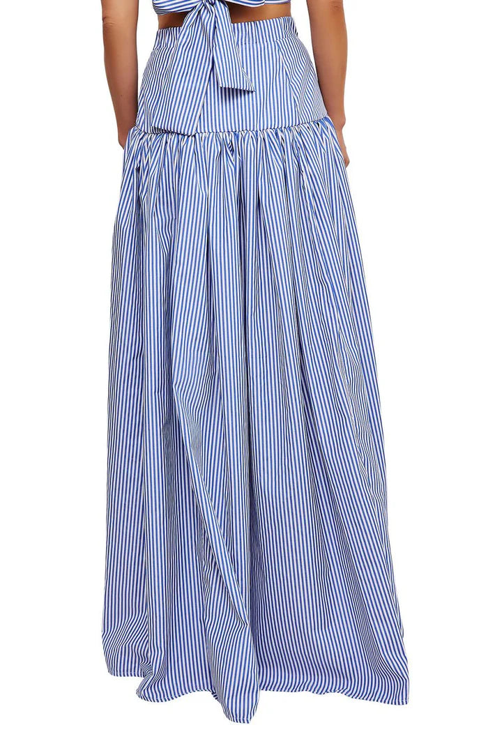 Roma - Conjunto de falda y blusa a rayas