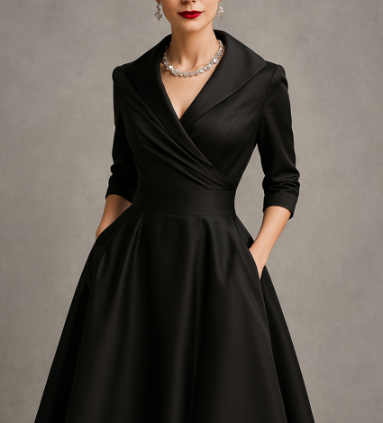 Lina / Vestido midi elegante con estilo vintage