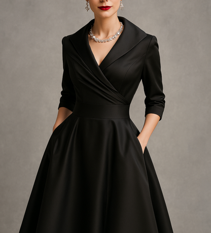 Lina / Vestido midi elegante con estilo vintage