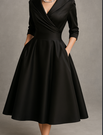 Lina / Vestido midi elegante con estilo vintage