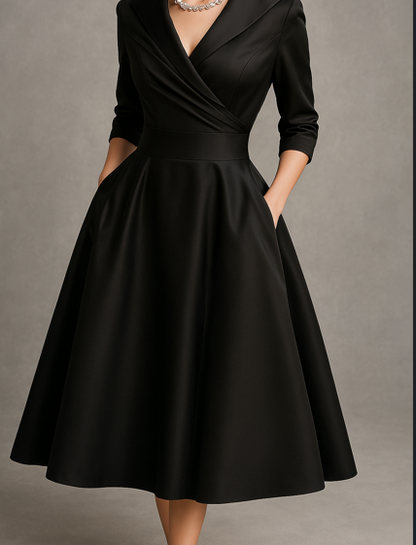 Lina / Vestido midi elegante con estilo vintage