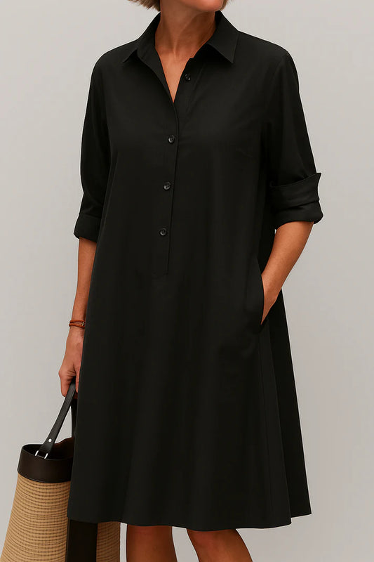 Laura™ Vestido camisero con estilo minimalista y máxima comodidad