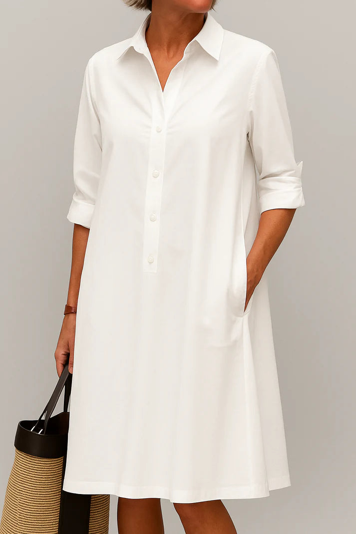 Laura™ Vestido camisero con estilo minimalista y máxima comodidad