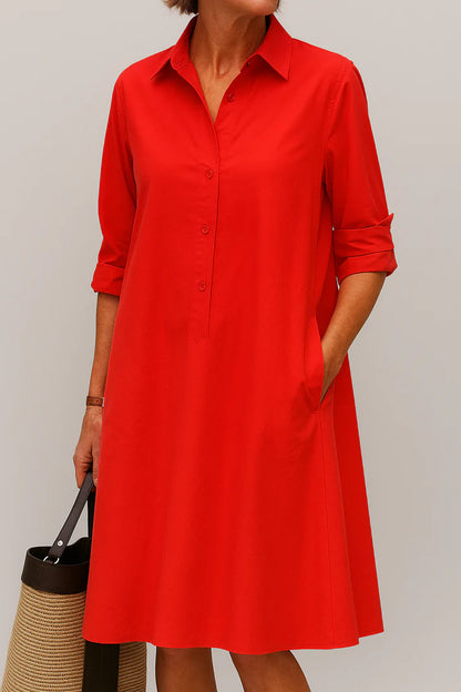 Laura™ Vestido camisero con estilo minimalista y máxima comodidad