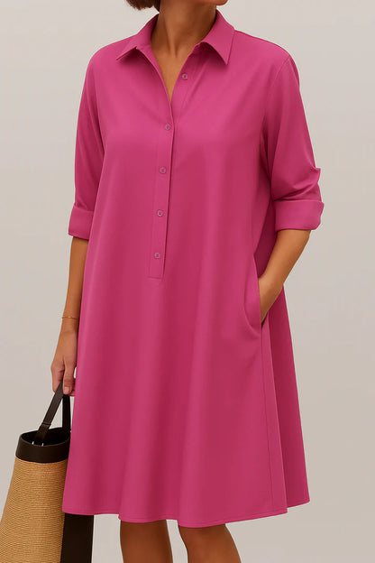 Laura™ Vestido camisero con estilo minimalista y máxima comodidad