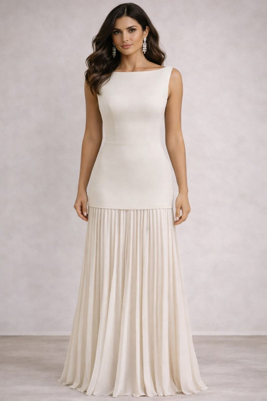 Serena - Vestido largo plisado