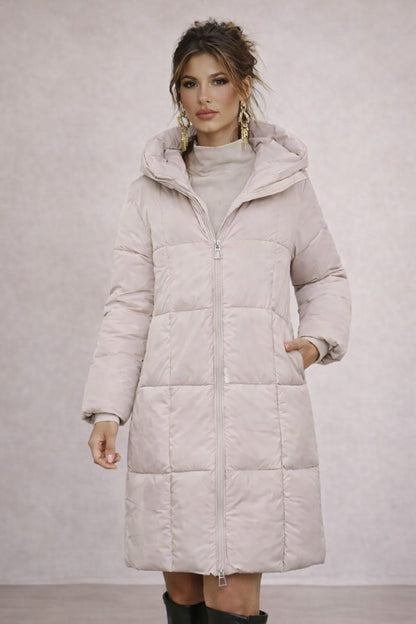 Alicia – Abrigo largo de invierno acolchado y cortaviento