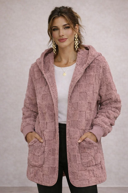 Talia – Chaqueta polar a cuadros