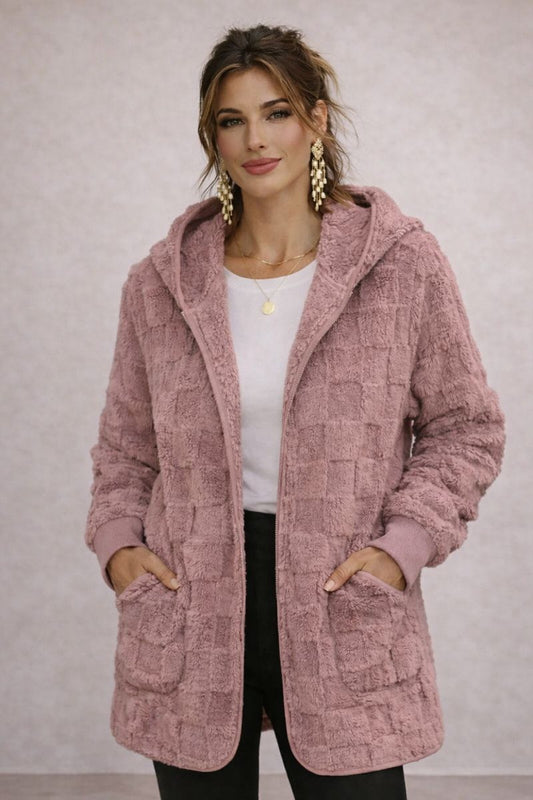 Talia – Chaqueta polar a cuadros