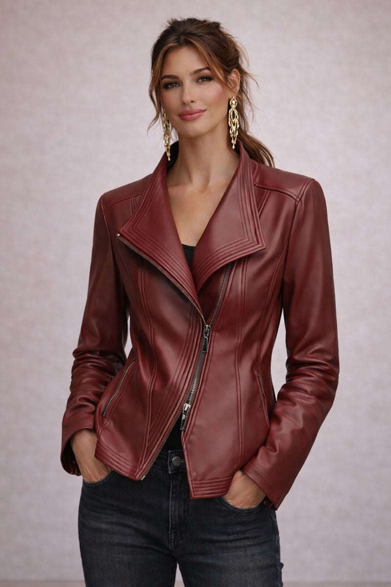 Clara - Chaqueta motera con diseño estructurado