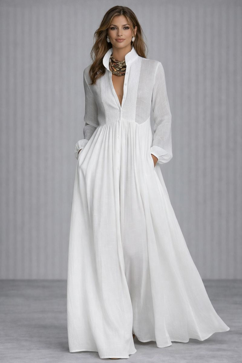 Elisa – Vestido maxi minimalista