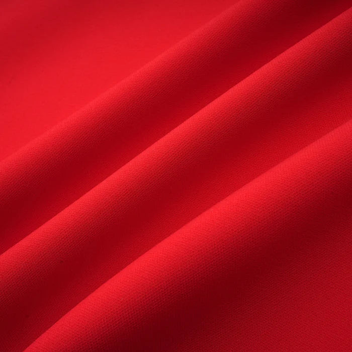 Ana – Vestido mini rojo con mangas pétalo y lazo