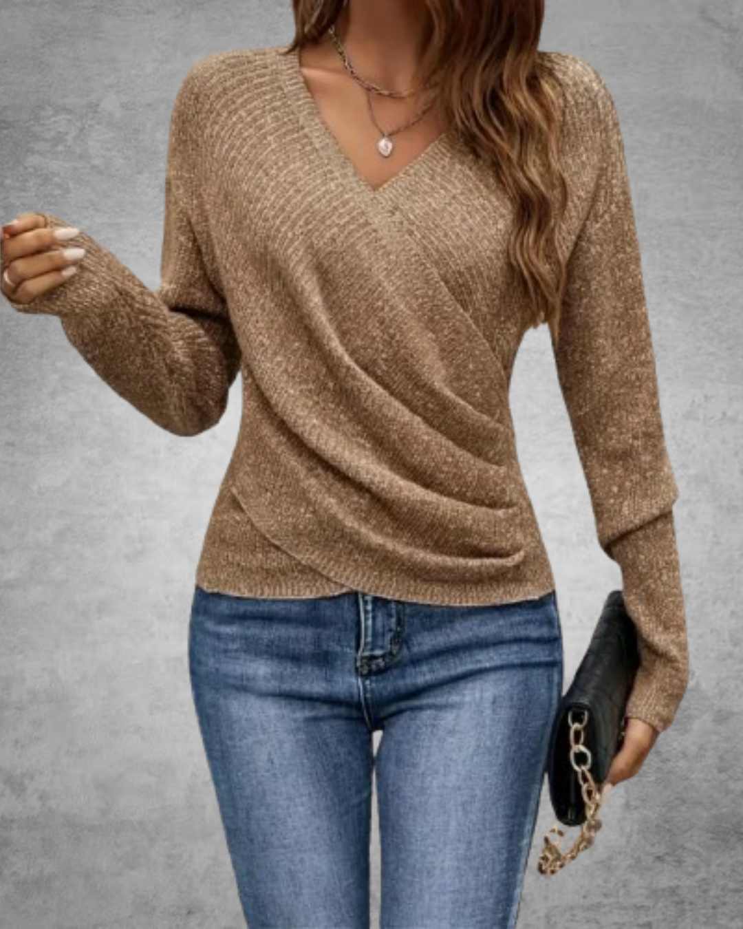 Lina | Lujosablusa cruzada con escote en V