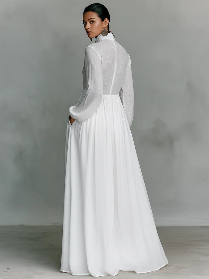 Elisa – Vestido maxi minimalista